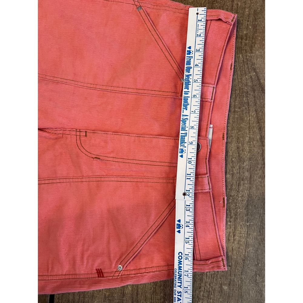 Urban Outfitters BDG Corduroy Carpenter Pants Coral Size 32 Grunge 90s Style - Picture 6 of 14